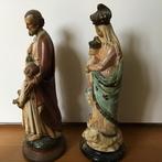 2 Brocante Heiligenbeelden - Maria & Jozef, Antiek en Kunst, Antiek | Religie, Ophalen of Verzenden