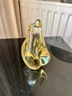 Boheemse Alexandriet glazen vaasje,  door Miroslav Klinger, Geel, Ophalen of Verzenden, Minder dan 50 cm, Glas