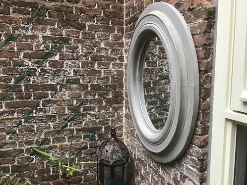 PTMD Grote ovalen spiegel met Houten rand * 91 cm, Huis en Inrichting, Woonaccessoires | Spiegels, Minder dan 100 cm, Ovaal, Ophalen of Verzenden