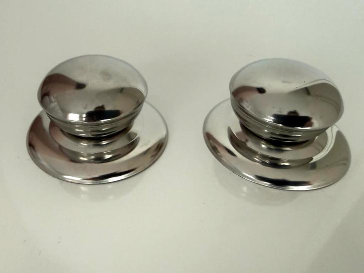 Pannendeksel grepen / knoppen (2 stuks), Huis en Inrichting, Keuken | Potten en Pannen, Nieuw, Rvs, Ophalen of Verzenden