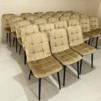 Eetkamerstoelen fluweel beige weg=pech