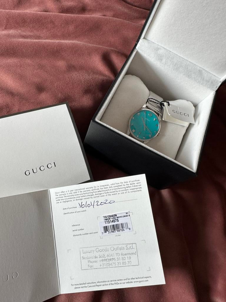 Gucci horloge, Sieraden, Tassen en Uiterlijk, Horloges | Dames, Zo goed als nieuw, Polshorloge, Overige merken, Leer, Ophalen of Verzenden