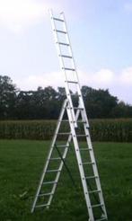 💥Ladder [ aluminium ] 3 delig [ nieuw ] 3 x 9 treden en 💥, Ophalen, Nieuw, 4 meter of meer