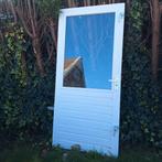 Houten Buitendeur (201.5 x 93 cm) | Dubbel Glas, Doe-het-zelf en Verbouw, Deuren en Horren, Ophalen, Gebruikt, 80 tot 100 cm, .