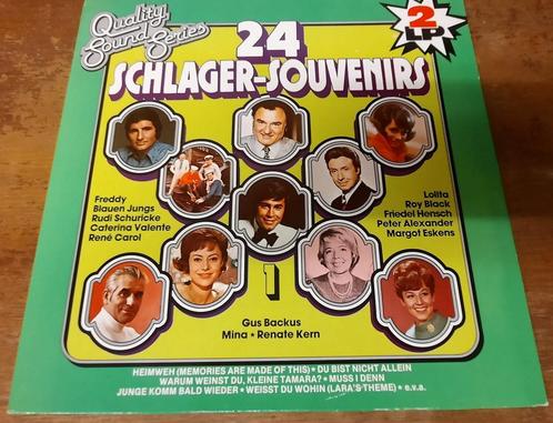 2LP Diverse artiesten - 24 Schlager-souvenirs, Cd's en Dvd's, Vinyl | Wereldmuziek, Zo goed als nieuw, Ophalen of Verzenden