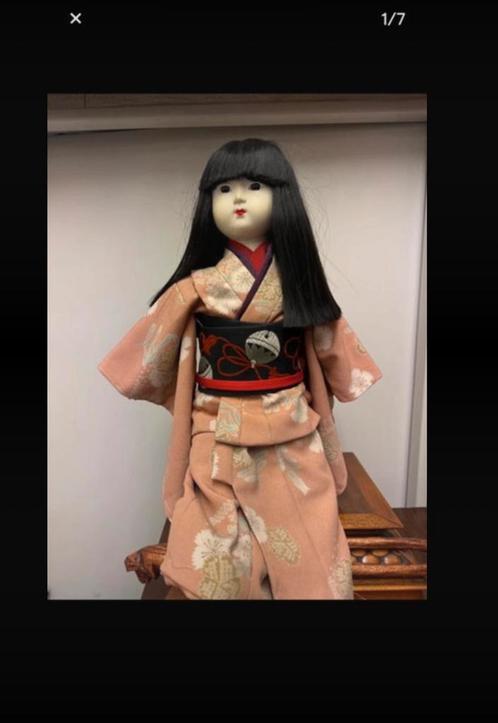 Antieke Ichiko Pop Ichimarsu ca 1900, 40cm, Originele Kimono, Antiek en Kunst, Antiek | Speelgoed, Ophalen of Verzenden