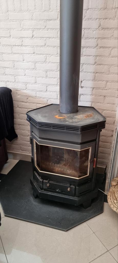 Houtkachel met rookgasafvoer, Huis en Inrichting, Kachels, Gebruikt, Vrijstaand, Houtkachel, Hout, Ophalen