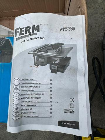 Ferm FTZ-600 Tegelzaagmachine beschikbaar voor biedingen