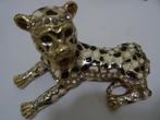 Tijger sieradendoosje ringen pillendoosje emaille strass box, Ophalen of Verzenden
