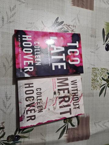 Colleen Hoover Boeken - Too Late & Without Merit beschikbaar voor biedingen