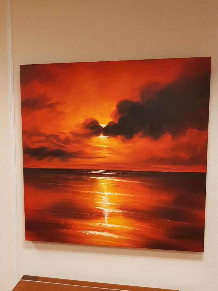 Schilderij. Acryl verf. Linnen, Huis en Inrichting, Woonaccessoires | Schilderijen, Tekeningen en Foto's, Gebruikt, Overige typen