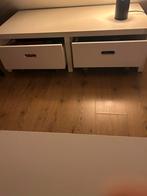 Modern TV-Meubel met Lades, Kunststof, 100 tot 150 cm, Ophalen of Verzenden, Zo goed als nieuw