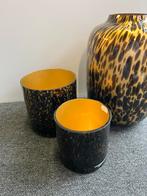 Vase the world set panter. Glas, Huis en Inrichting, Woonaccessoires | Kandelaars en Kaarsen, Overige materialen, Nieuw, Ophalen of Verzenden