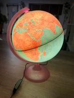 wereldbol met verlichting en licht rose, Ophalen of Verzenden