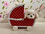 Lieve poppenwagen koffertje rood witte stippen Kids Boetiek, Ophalen of Verzenden, Nieuw, Babypop