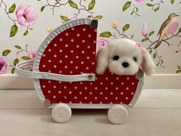 Lieve poppenwagen koffertje rood witte stippen Kids Boetiek beschikbaar voor biedingen