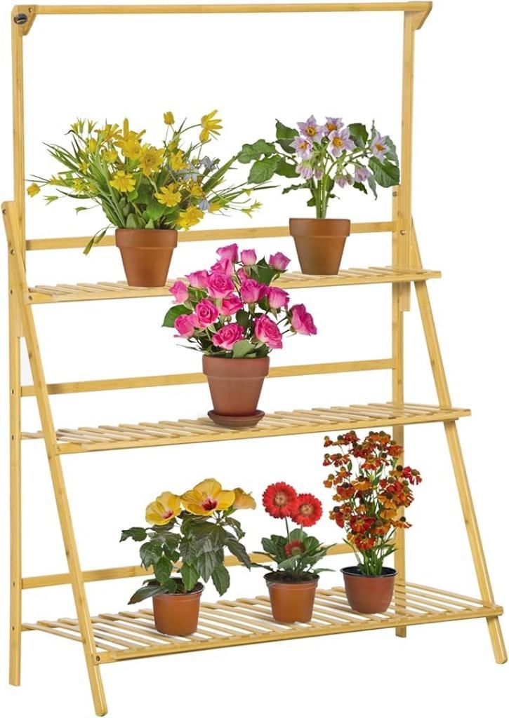 Outsunny houten bloementrap NIEUW IN DOOS !!, Tuin en Terras, Bloembakken en Plantenbakken, Nieuw, Hout, Binnen, Tuin, Minder dan 30 cm