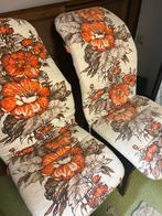 Retro Tuinstoel Kussens - Set van 2 in kleur oranje/ bruin, Ophalen, Gebruikt