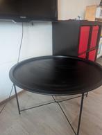 Ronde metalen salontafel, Minder dan 45 cm, Minder dan 55 cm, Gebruikt, Metaal of Aluminium