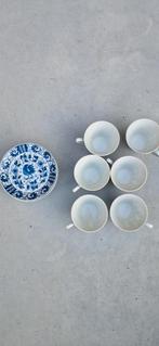 set kop en schotel pauw blauw, Antiek en Kunst, Ophalen