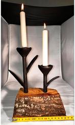 Kaarsenbloemen op boomstronk, Ophalen of Verzenden, Overige materialen