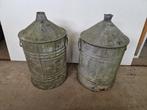 2 stuks brocante zinken olievat met hengsels, Antiek en Kunst, Ophalen