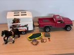 Schleich auto met trailer, Verzamelen, Speelgoed, Ophalen of Verzenden, Zo goed als nieuw