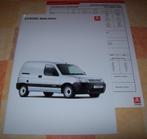 brochure Citroen Berlingo bestelwagen  2003, Ophalen of Verzenden, Nieuw, Overige merken