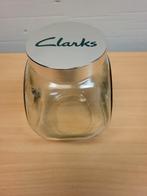 Glazen pot met opdruk clarks., Ophalen of Verzenden, Zo goed als nieuw