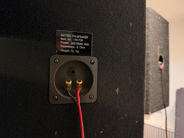 Skytec PA-Speakers - Set van 2, Audio, Tv en Foto, Luidsprekers, Gebruikt, Front, Rear of Stereo speakers, 120 watt of meer, Overige merken