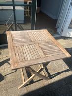 Tuintafel hout 70x70 inklapbaar, Tuin en Terras, Ophalen, Vierkant, Hout