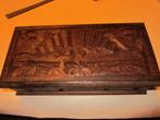 oud houtsnijwerk kistje, Antiek en Kunst, Curiosa en Brocante, Verzenden