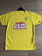 Geel sport shirt  Makito official sponsor Brasil maat L, Maat L, Ophalen of Verzenden, Zo goed als nieuw, Shirt