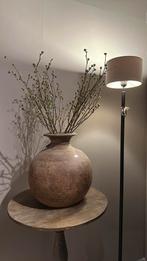 Oude bolle houten nepalese kruik, Ophalen of Verzenden