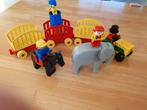 Duplo circuscaravaan.2652.4 wagens,4 artiesten,olifant,paard, Ophalen of Verzenden, Zo goed als nieuw, Duplo