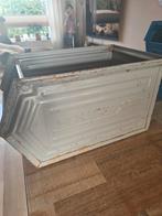 Industriële metalen opslagbak, kleur grijs, Huis en Inrichting, Woonaccessoires | Kisten, Ophalen, Gebruikt, Minder dan 50 cm