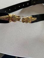 Zwarte riem met aparte sluiting Leder, 80 tot 90 cm, 3 tot 5 cm, Tailleriem, Ophalen of Verzenden