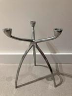 Vintage kandelaar bijenkorf aluminium jaren 70, Huis en Inrichting, Woonaccessoires | Kandelaars en Kaarsen, Gebruikt, Overige kleuren