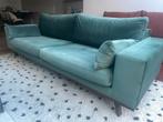 Donkergroene Torino bank van Wehkamp - Velours, Ophalen, Gebruikt, Driepersoons, 75 tot 100 cm