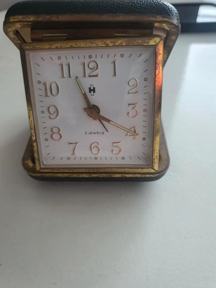 Antieke Reiswekker - Charmant en Functioneel, Antiek en Kunst, Antiek | Klokken, Ophalen of Verzenden