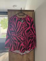blouse donker roze met zwart maat S, Kleding | Dames, Ophalen of Verzenden, Zo goed als nieuw, Roze, Maat 36 (S)