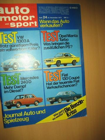AM&S 1973 24 Opel Manta Turbo  Fiat 130 Coupé VW 1303A  beschikbaar voor biedingen