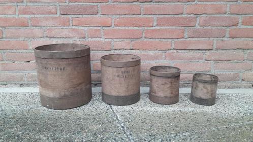 Antieke Franse Graanmaten Set / Spanen Graanmaat Set Hout, Antiek en Kunst, Antiek | Keukenbenodigdheden, Ophalen of Verzenden