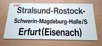 Bestemmingsbord trein Deutsche Reichsbahn (DDR), Verzamelen, Ophalen of Verzenden, Zo goed als nieuw, Trein, Overige typen