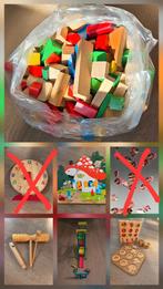 Doos vol houten speelgoed, educatief en ontdekken, Ophalen, Gebruikt