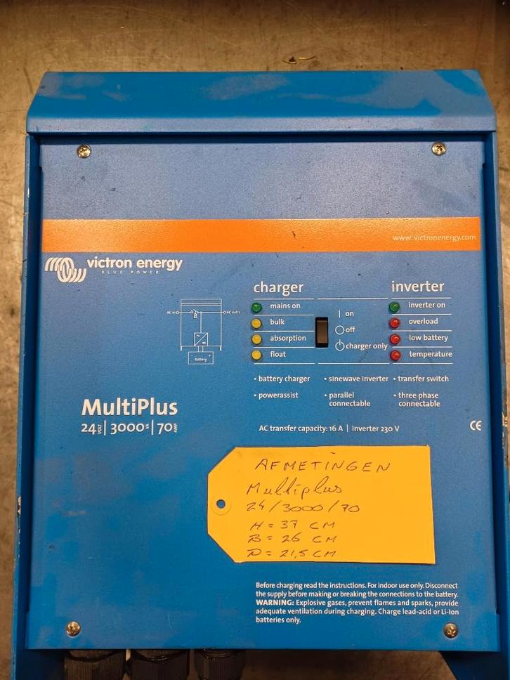 Victron multiplus 24 volt 3000va 70a Omvormer / Acculader, Watersport en Boten, Navigatiemiddelen en Scheepselektronica, Gebruikt