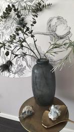 Glazen Vaas .Petrol/Grijs.ZGAN., Huis en Inrichting, Woonaccessoires | Vazen, Overige kleuren, Ophalen of Verzenden, Minder dan 50 cm