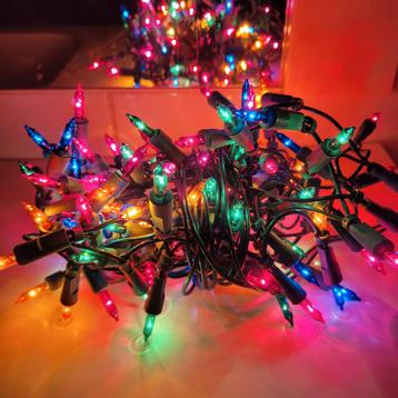 Kerstverlichting 110x gekleurde kerstlampjes lichtjes beschikbaar voor biedingen