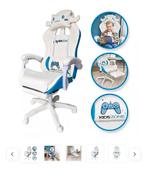 Kids Gamestoelen 2 stuks - 1 x jongens - 1 x meisjes, Gaming bureaustoel, -, Blauw, -