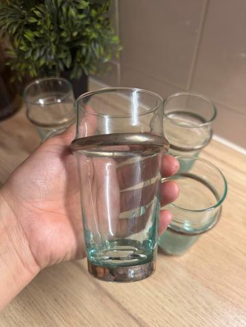Marokkaanse handmade Theeglazen - Set van 5 beschikbaar voor biedingen